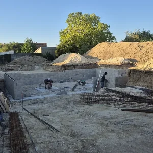 Début d’un chantier de construction de maison